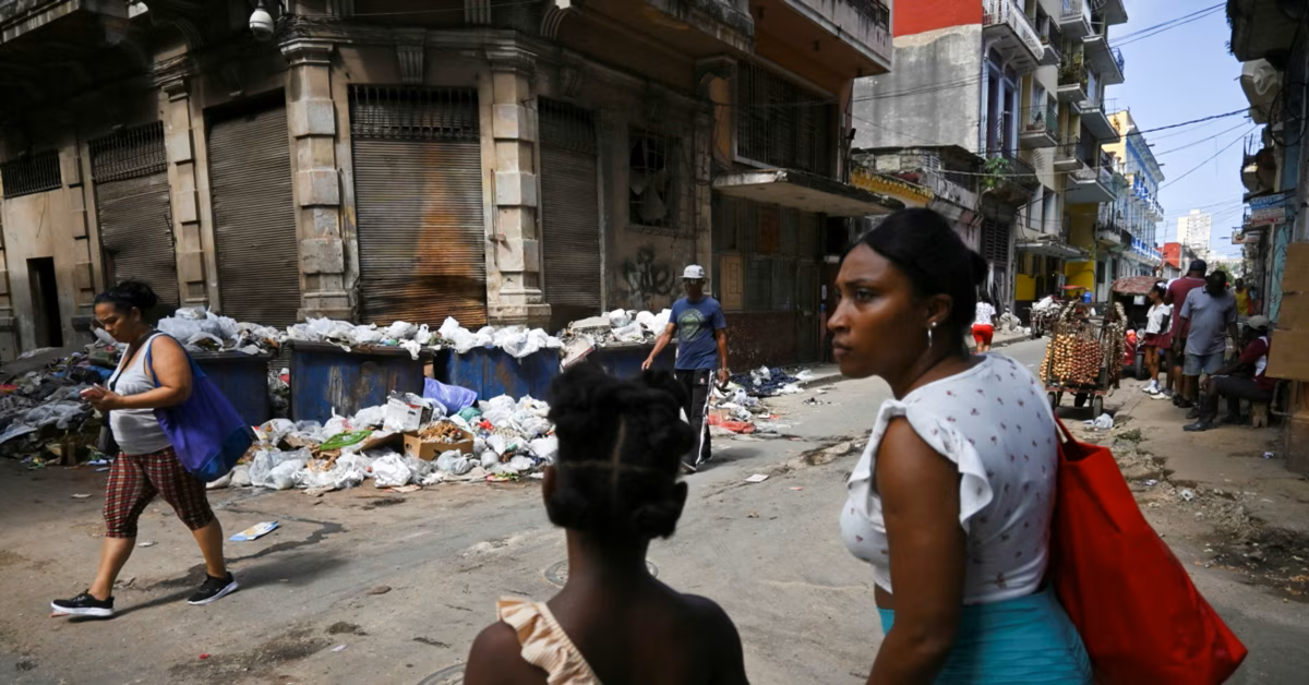 eN LA FOTO, UNA IMAGEN DE UNA CALLE DE cUBA