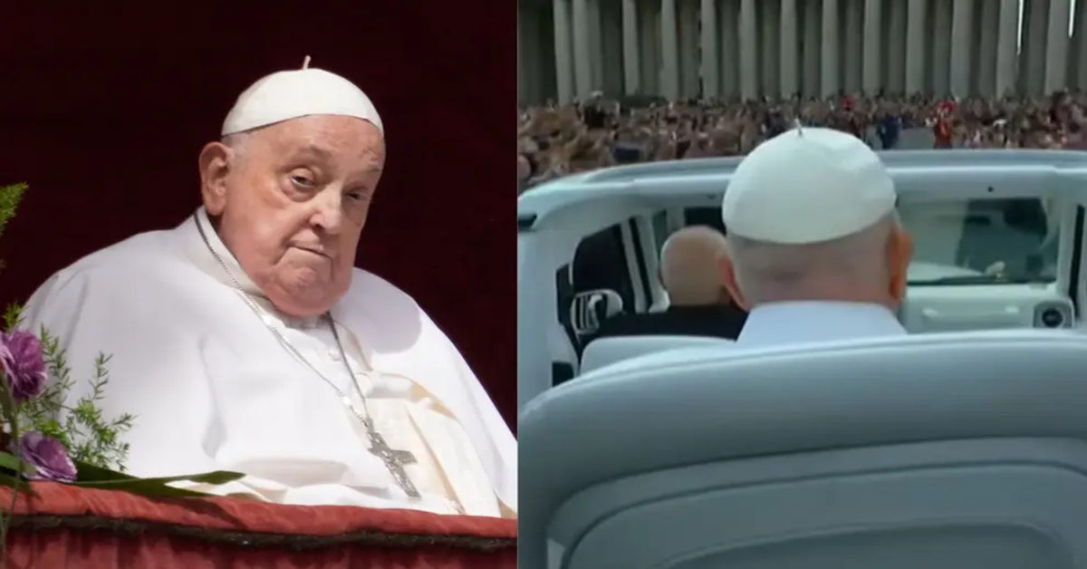 En la foto, montaje con dos momentos del papa Francisco