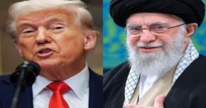 En la foto, un montaje del rpesidente de EEUU y el ayatollah iraní