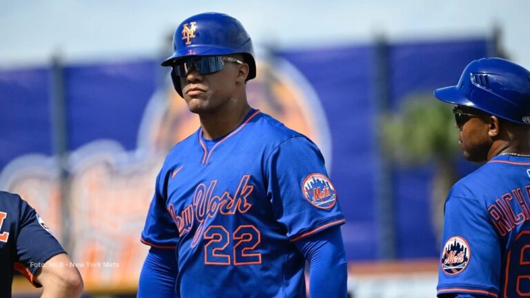 En la foto, el jardinero dominicano de los Mets Juan Soto