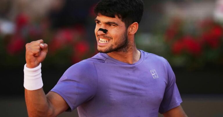 En la foto, el tenista español Carlos Alcaraz