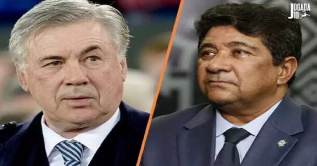 En la foto, Carlo Ancelotti y Ednaldo Rodrigues, presidente de la CBF