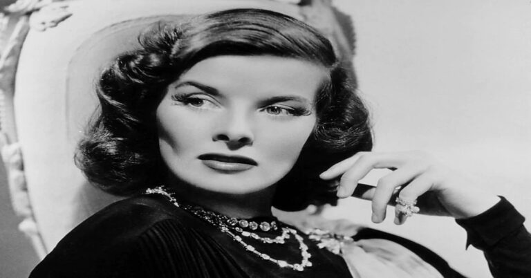 En la foto, la actriz Katharine Hepburn cuando joven