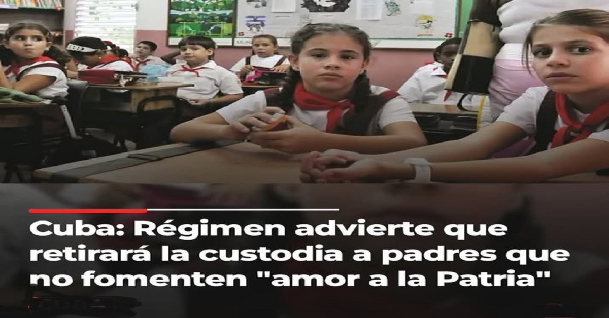 En la foto, niños cubanos en una escuela