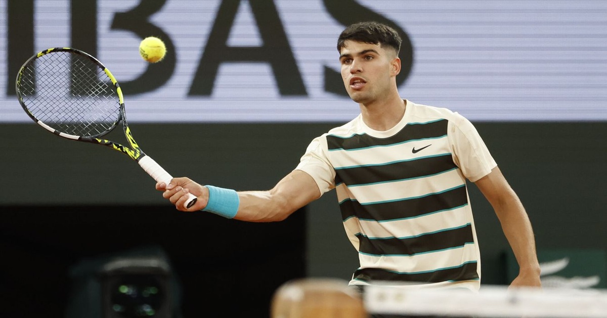 En la foto, el tenista español Carlos Alcaraz n Roland Garros 2025
