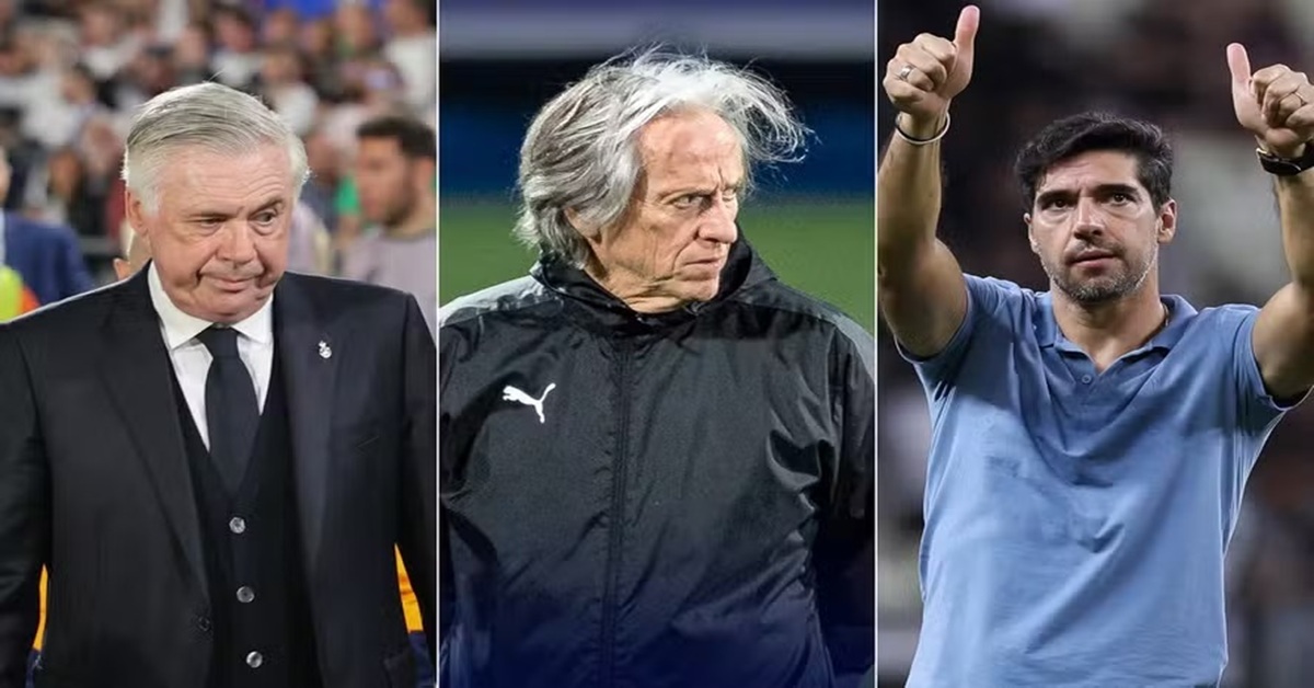 En la foto, Ancelotti, Jorge Jesús y Abel Ferreira, candidatos a entrenar a Brasil