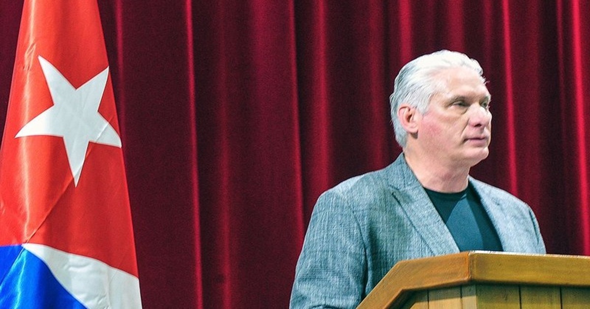 En la foto, el gobernante cubano, Miguel Díaz-Canel