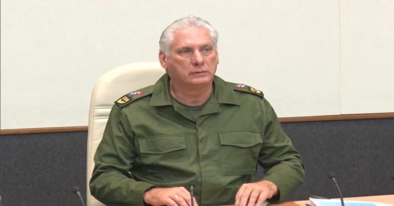 En la foto, el dictador cubano Miguel Díaz-Canel