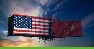 En la foto, una imagen alegórica a la guerra comercial entre China y Estados Unidos