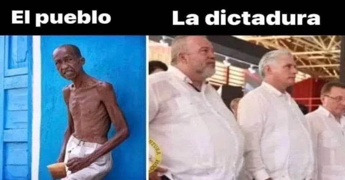 en la foto, un contraste entre pueblo y dirigencia en Cuba