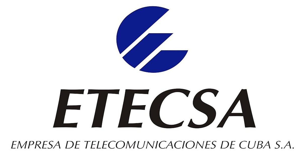 En la foto, el logo de Etecsa