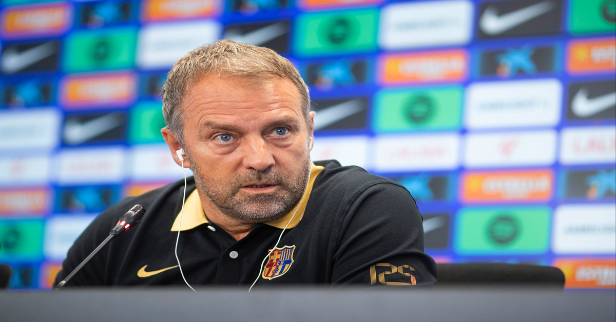 En la foto, Hansi Flick, entrenador del Barcelona