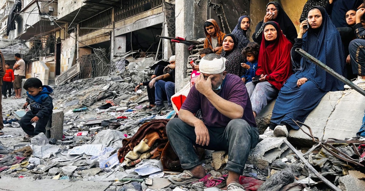 En la foto, Gaza tras un bombardeo