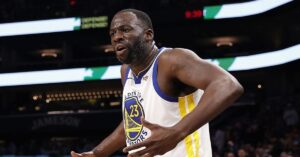 En la foto, la estrella de los Warriors Draymond Green
