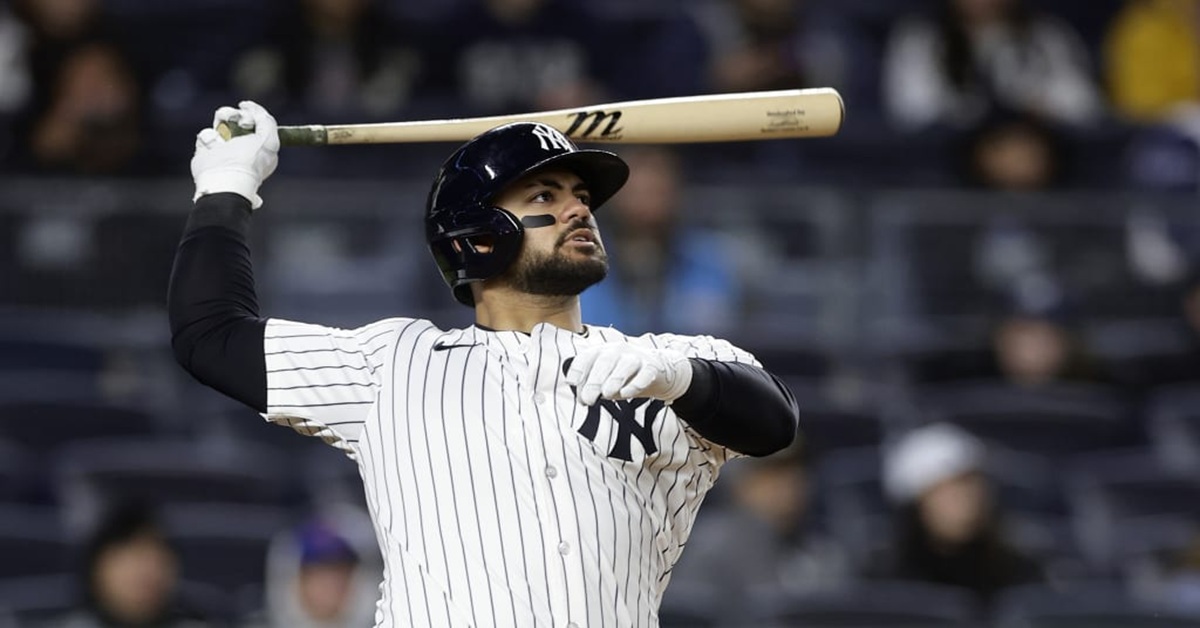 En la foto, el dominicano Jasson Domínguez al momento de pegar jonrón ganador para Yankees