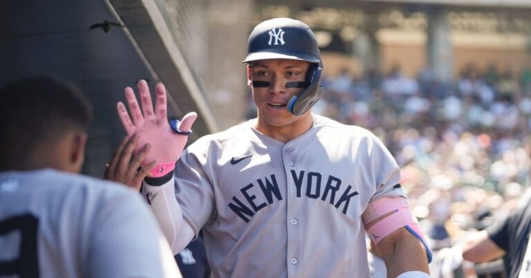 En la foto, el jonronero de los Yankees, Aaron Judge