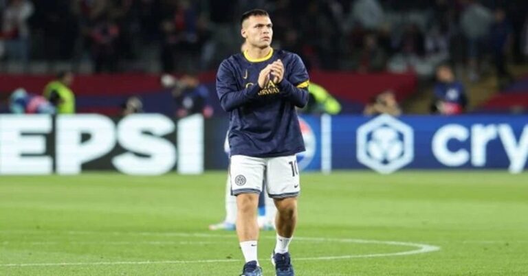 En la foto, el delantero del Inter de Milán Lautaro Martínez