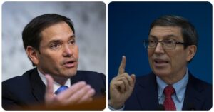 En la foto, Marco Rubio y Bruno Rodríguez