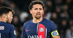 En la foto, el brasileño Marquinhos, capitán del PSG