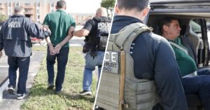 En la foto, momento de la detención de Daniel Morejón García