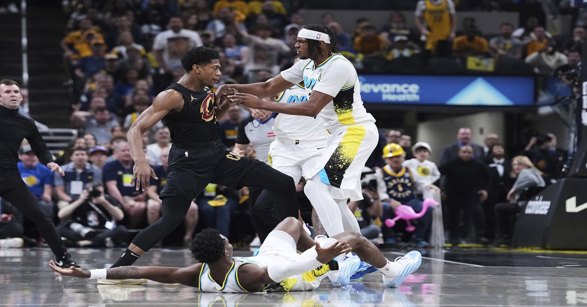 En la foto, momento del partido entre los Pacers y los Cavaliers