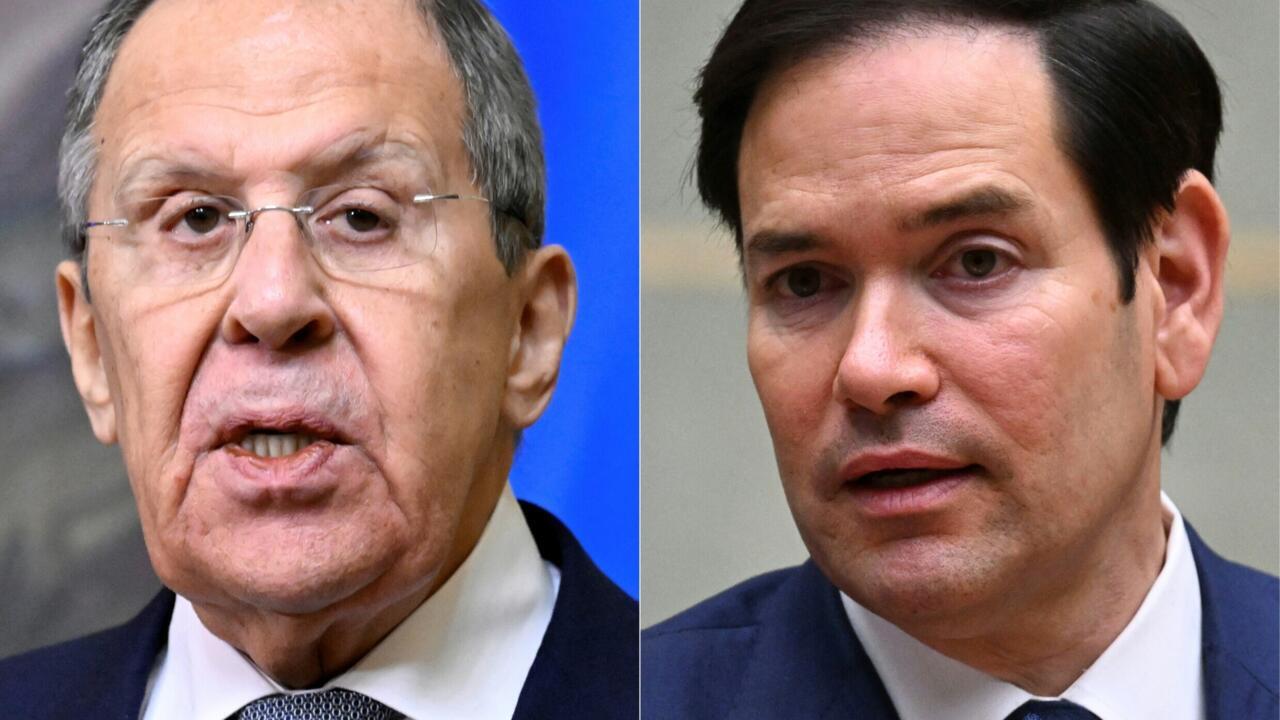En la foto, el secretario de Estado Marco Rubio y el canciller ruso Serguey Lavrov