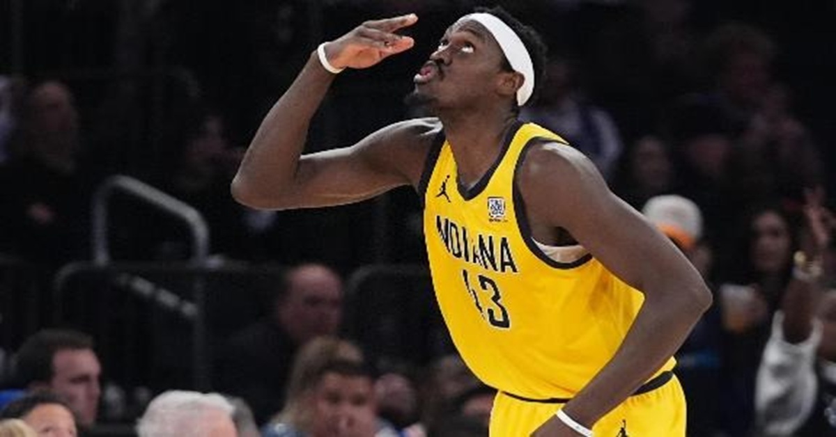 En la foto, Pascal Siakam, el hombre grande de Pacers en su segunda victoria ante Knicks
