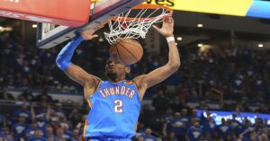 En la foto, la estrella del Thunder de Oklahoma, Shai Gilgeous-Alexander