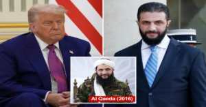 En la foto, un montaje con fotos de Donald Trump y el presidente sirio