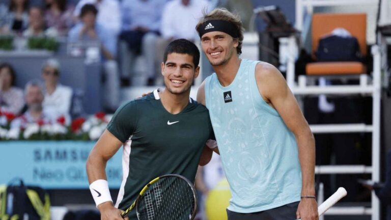 En la foto, Carlos Álcaraz y Alexander Zverev
