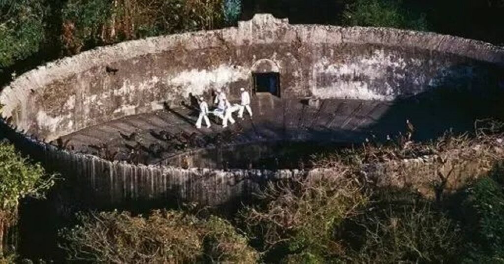 En la foto, hombres llevan un cadáver a las torres del silencio