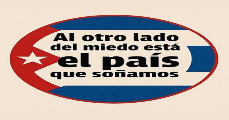 En la foto, un cartel que advierte sobre el miedo