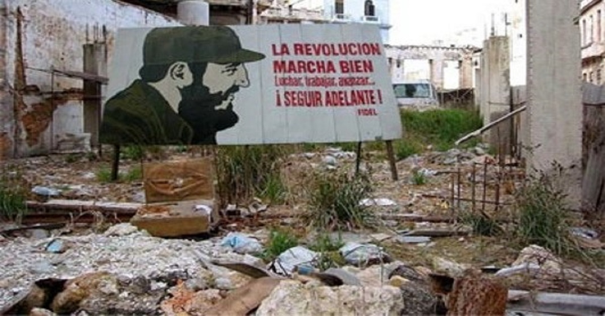 En la foto, una imagen que denota la pobreza de Cuba