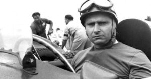 En la foto, Juan Manuel Fangio