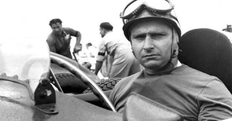 En la foto, Juan Manuel Fangio