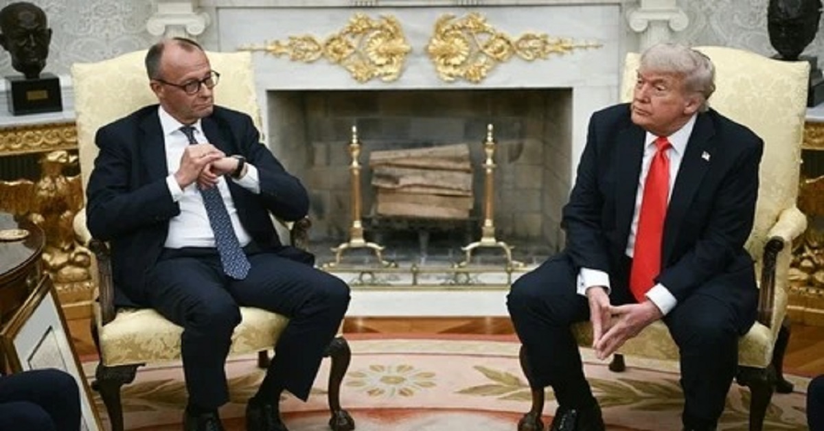 En la foto, el canciller alemán y el presidente de EEUU