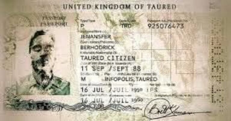 En la foto, un pasaporte antiguo