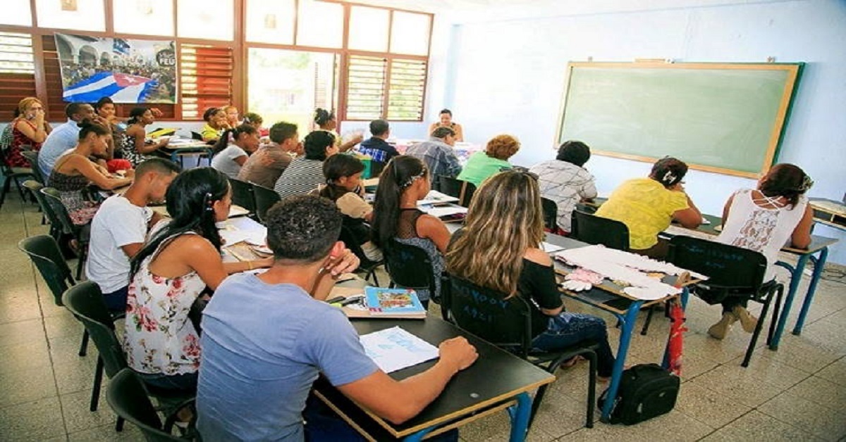 En la foto, un aula universitaria en Cuba