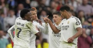 En la foto, jugadores del Real Madrid