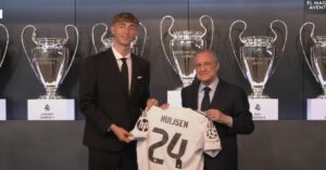 En la foto, Florentino Pérez y Dean Huijtsen