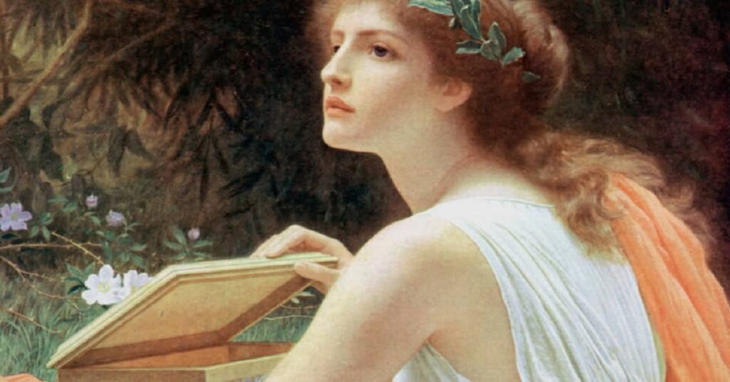 En la foto, una pintura de Pandora