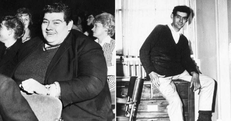 En la foto, Angus Barbieri, antes y después de su ayuno