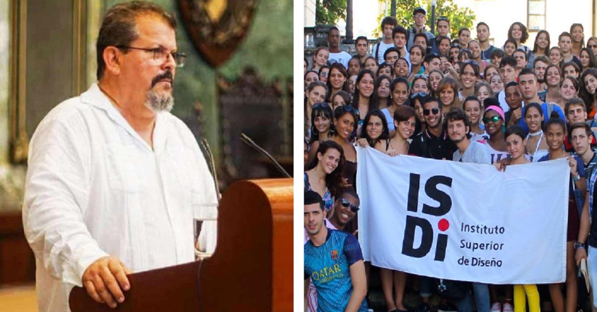 En la foto, el decano y los estudiantes de la Facultad de Diseño de la Universidad de La Habana