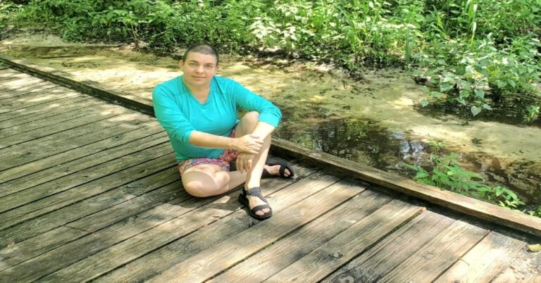 en la foto, la autora