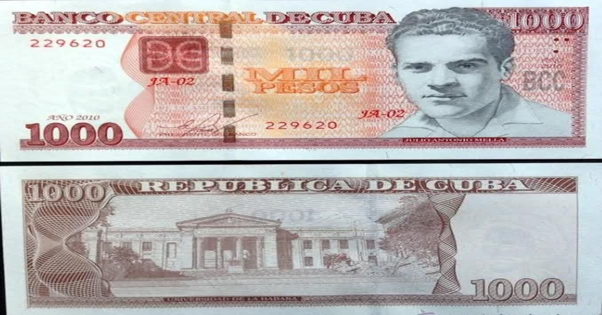 En la foto, un billete cubano