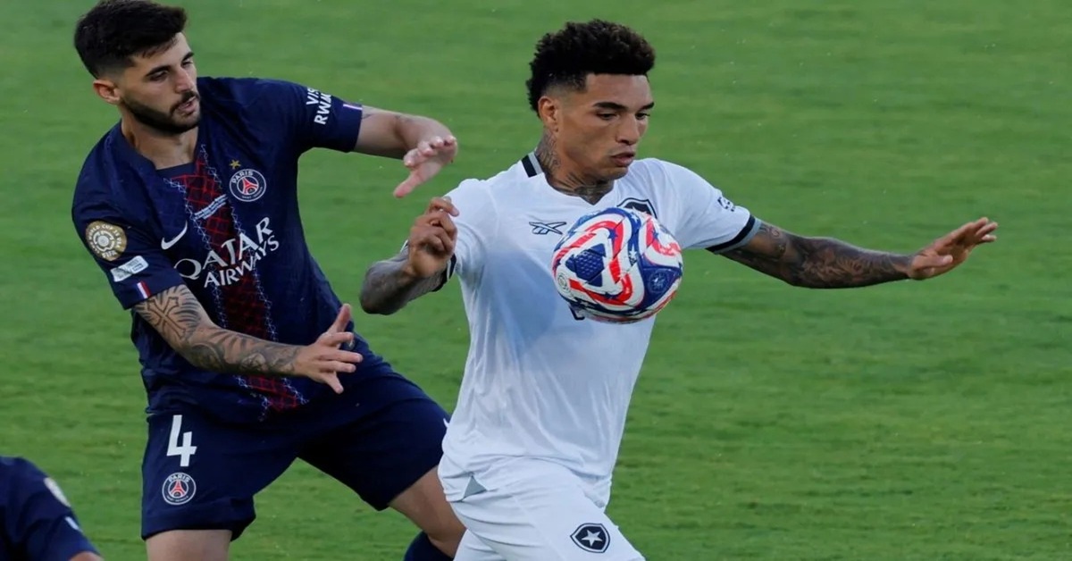 En la foto, ,omento del partido entre Botafogo y PSG