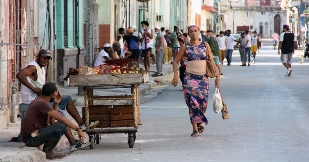 En la foto, una escena típica de la Cuba actual