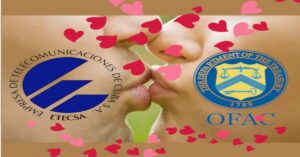 En la foto, una imagen que muestra las buenas relaciones de Etecsa con EEUU