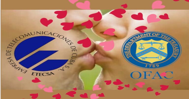 En la foto, una imagen que muestra las buenas relaciones de Etecsa con EEUU