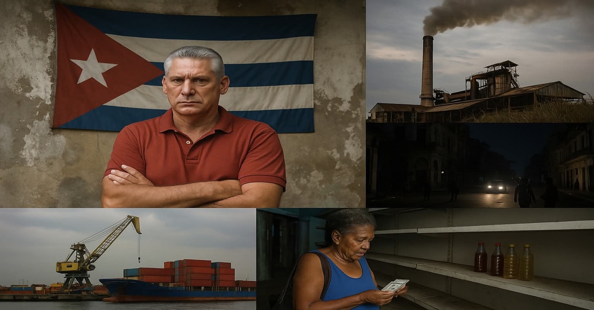 En la foto, una imagen con AI sobre la realidad cubana